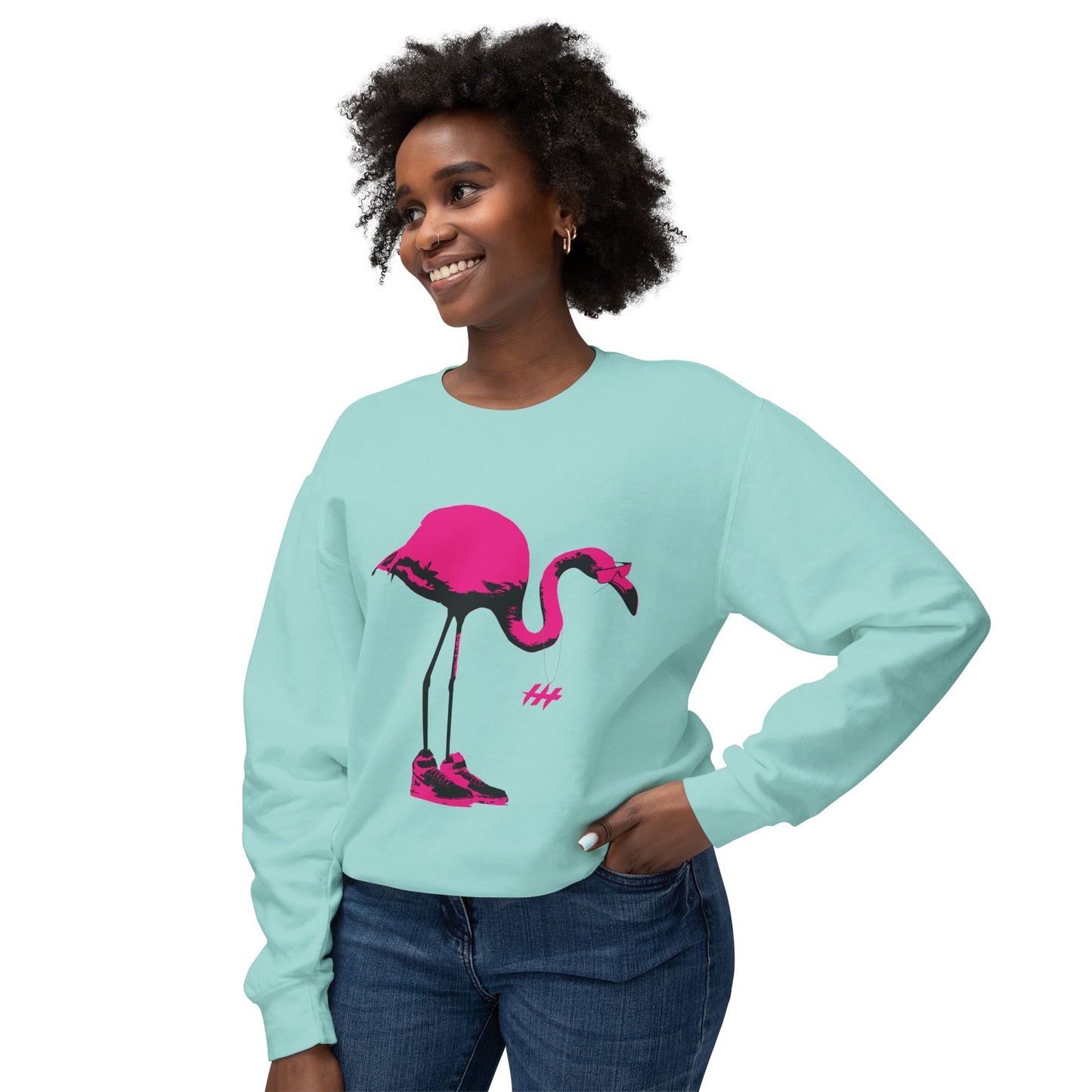 Harrison Heights' Fuego Flamingo Sweatshirt (Pink/Black)