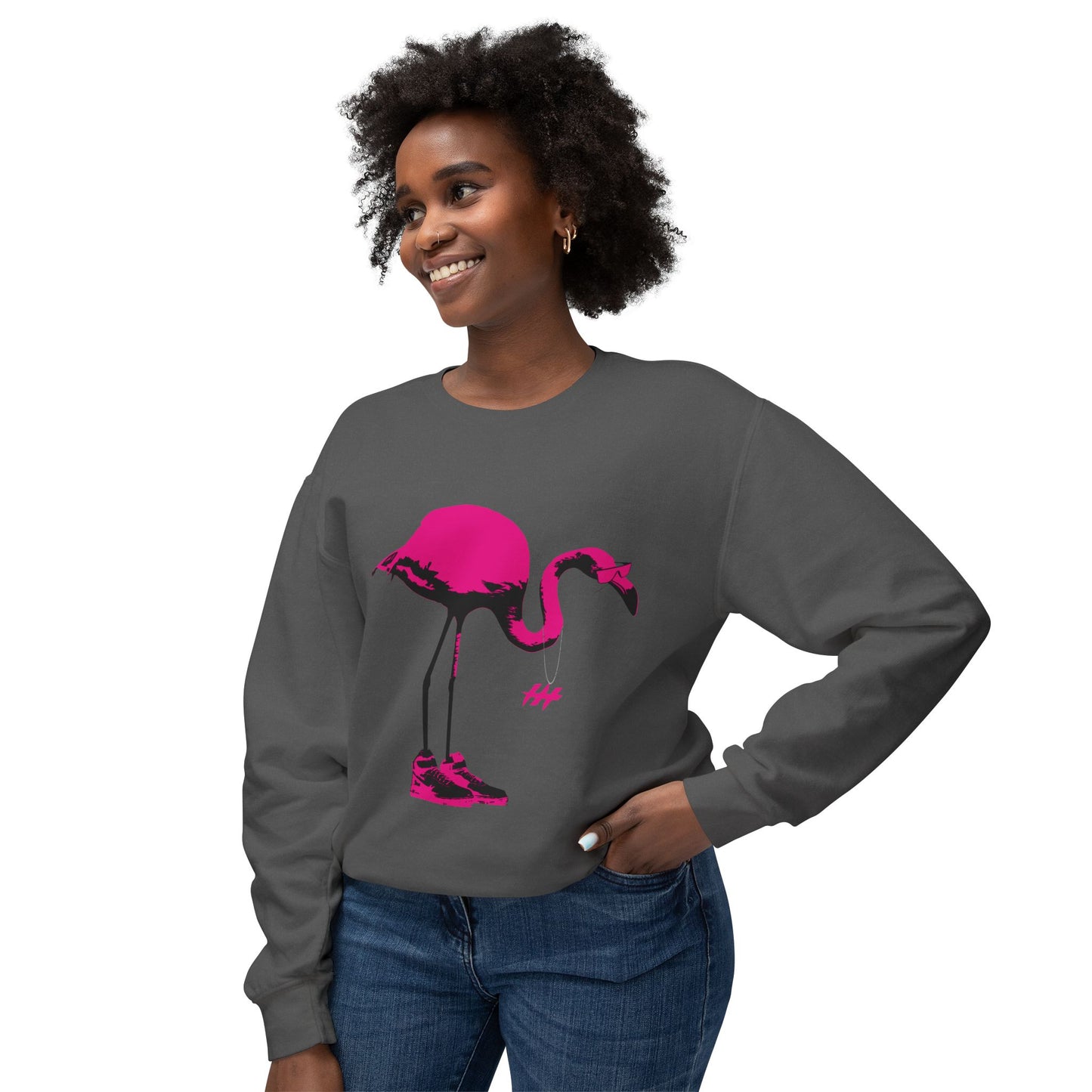 Harrison Heights' Fuego Flamingo Sweatshirt (Pink/Black)