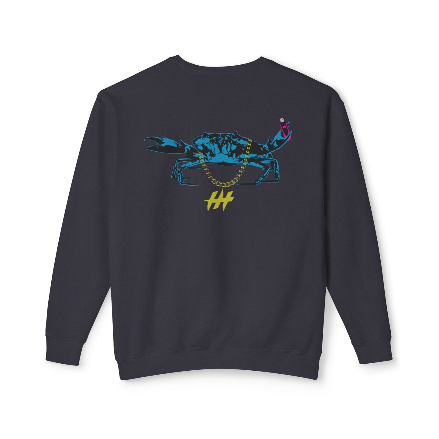 Harrison Heights' Cool Crab Crewneck (Black/Blue)