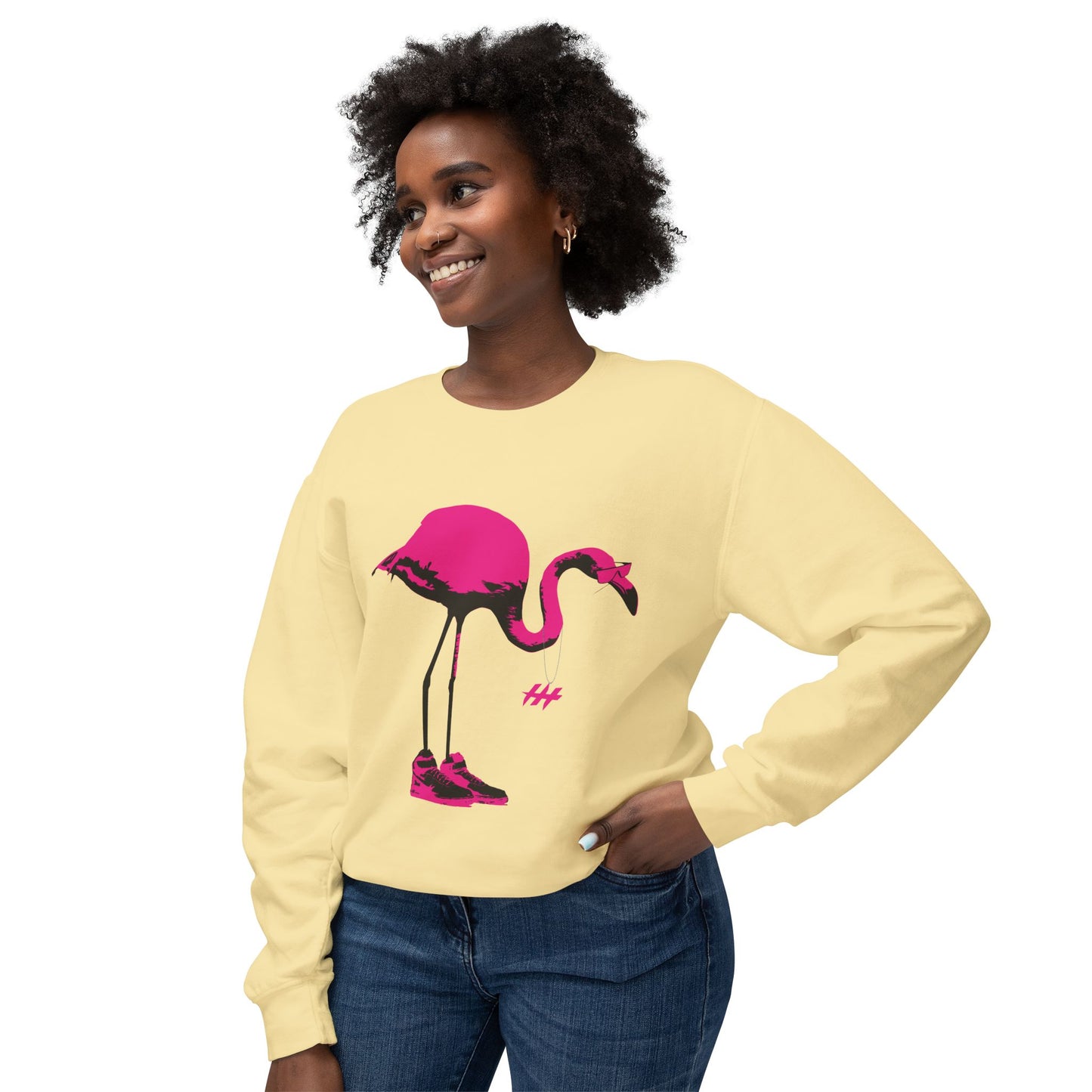 Harrison Heights' Fuego Flamingo Sweatshirt (Pink/Black)