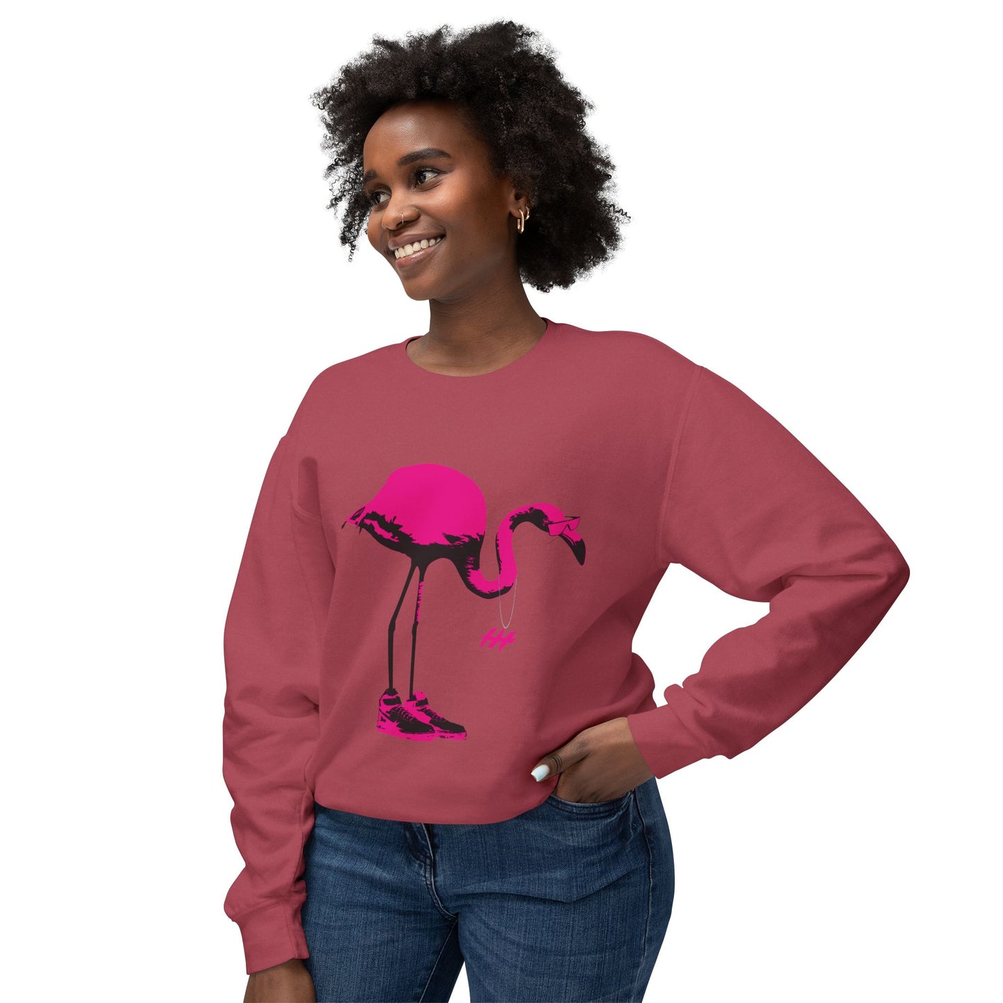 Harrison Heights' Fuego Flamingo Sweatshirt (Pink/Black)