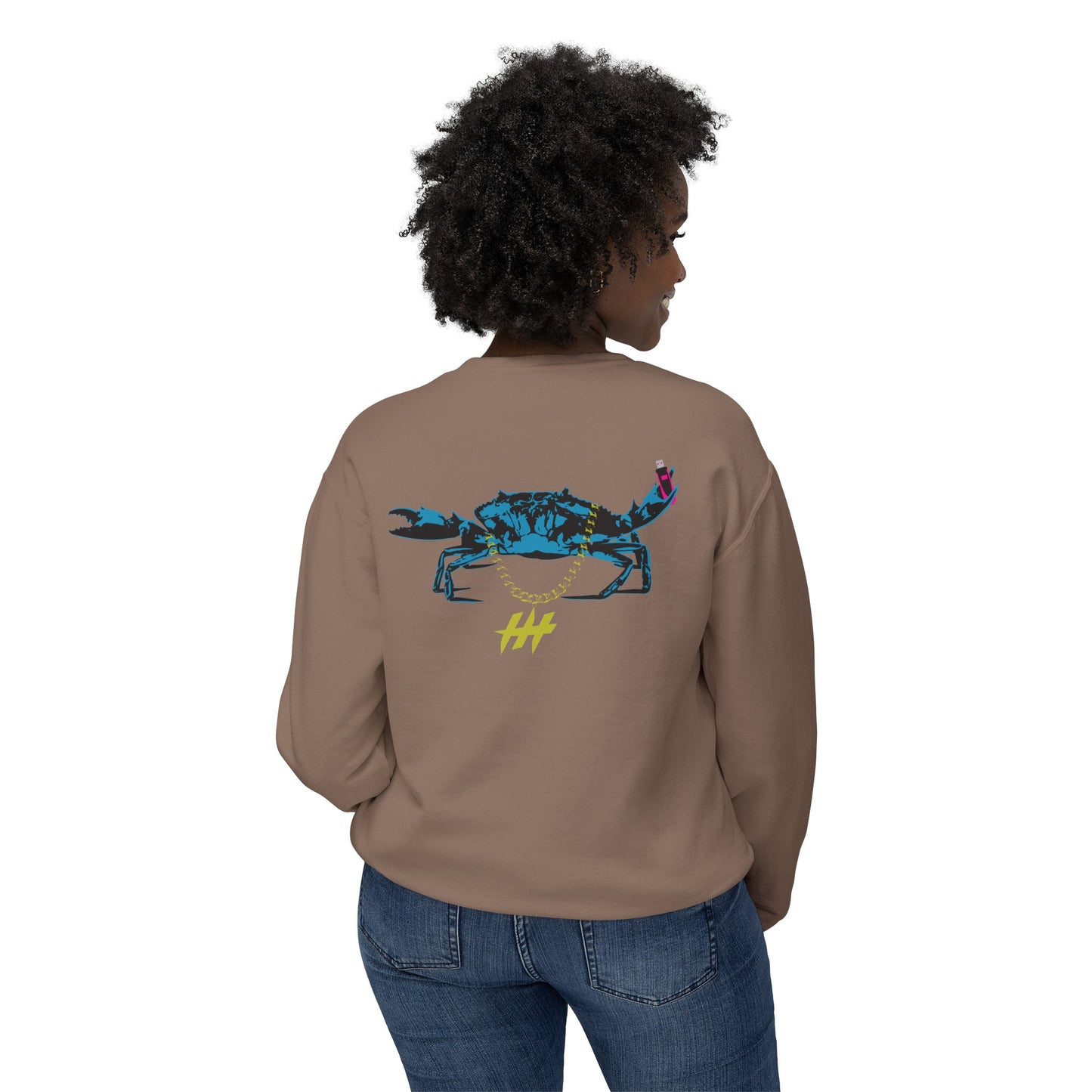 Harrison Heights' Cool Crab Crewneck (Black/Blue)