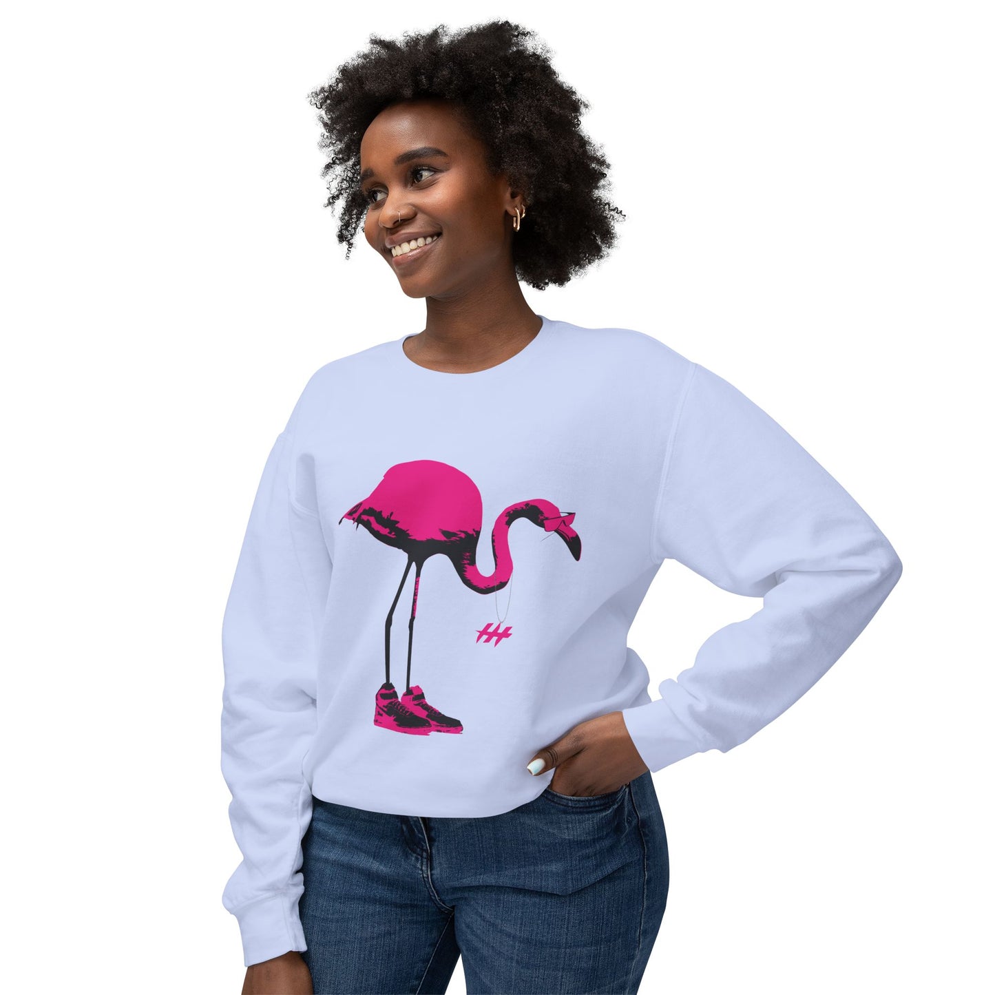 Harrison Heights' Fuego Flamingo Sweatshirt (Pink/Black)