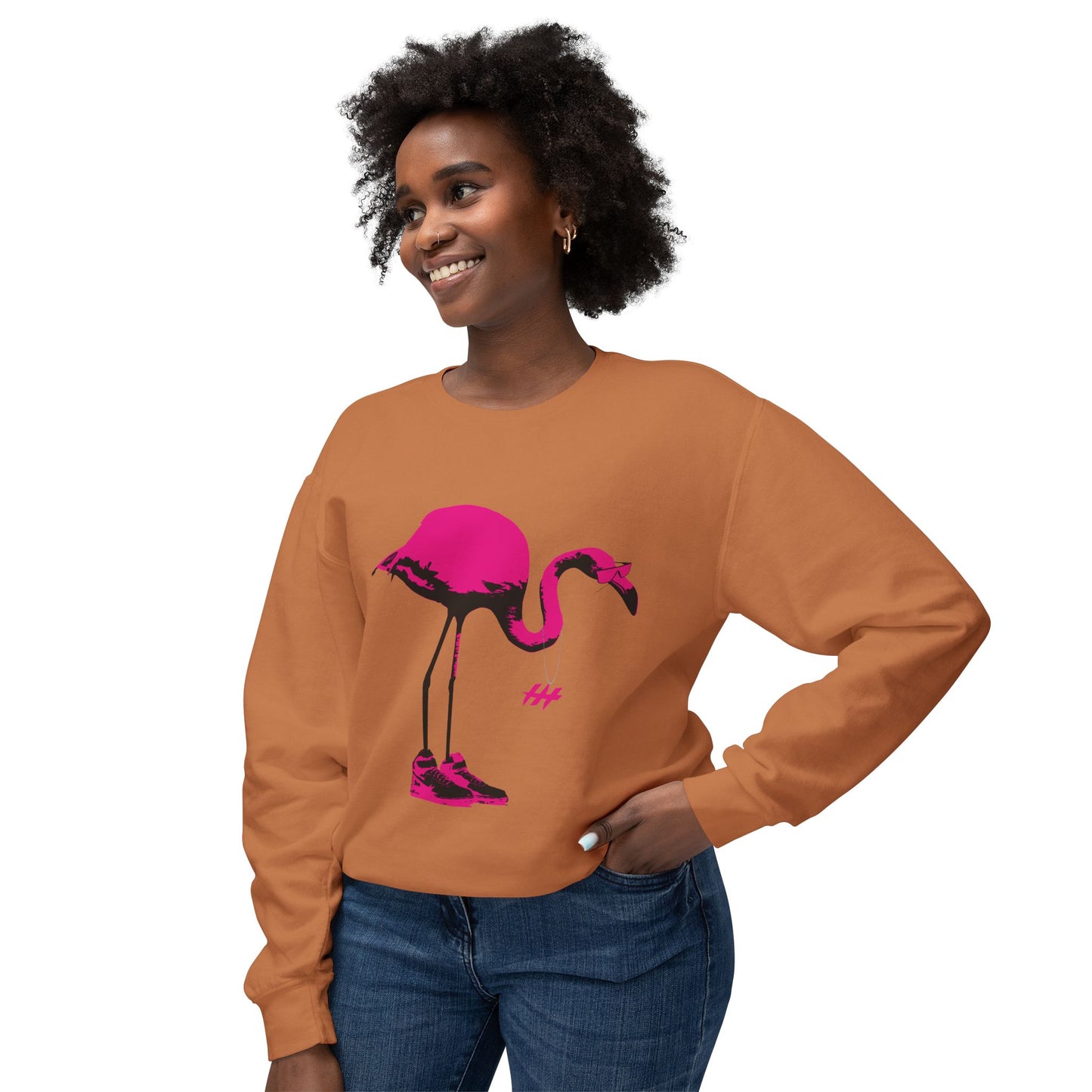 Harrison Heights' Fuego Flamingo Sweatshirt (Pink/Black)