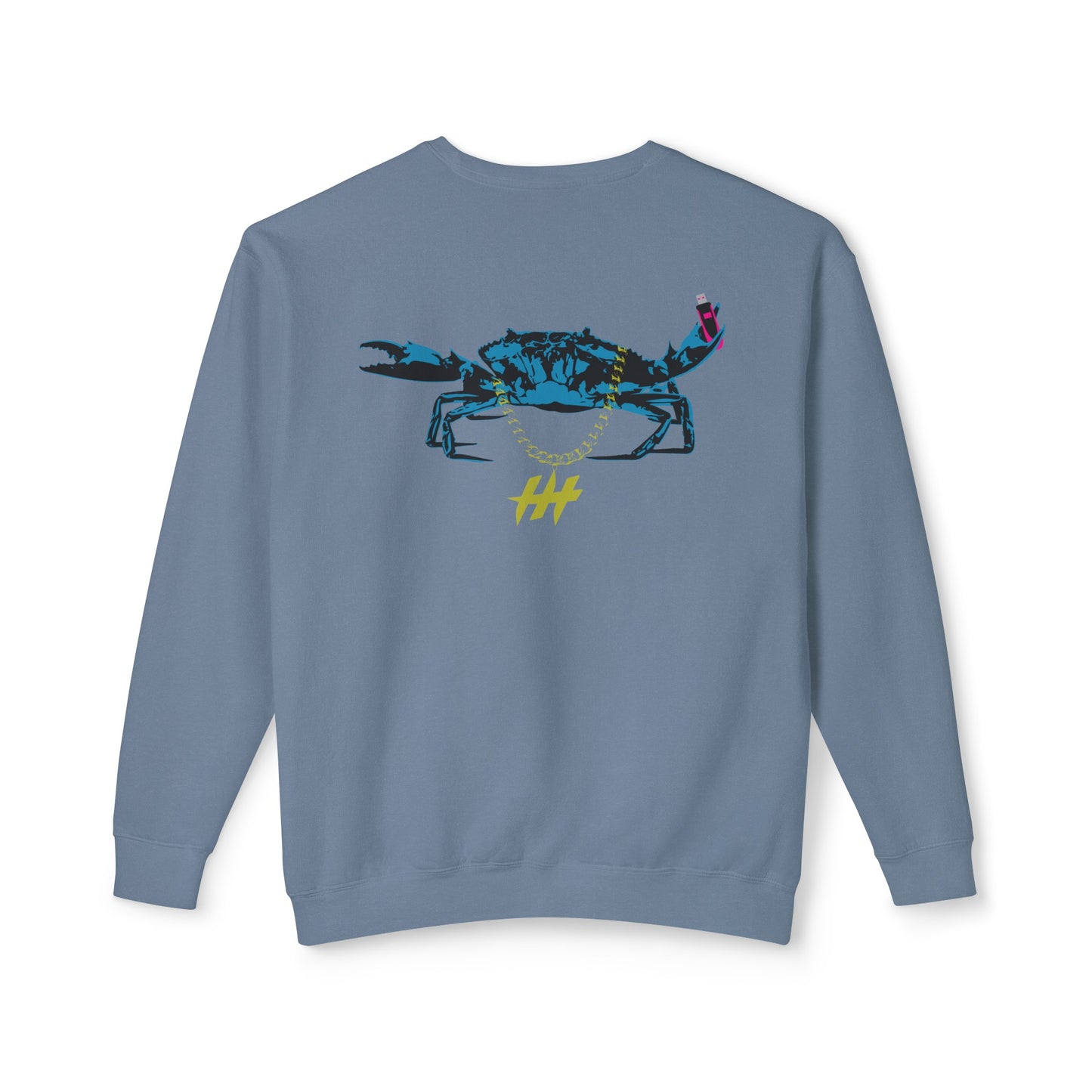 Harrison Heights' Cool Crab Crewneck (Black/Blue)