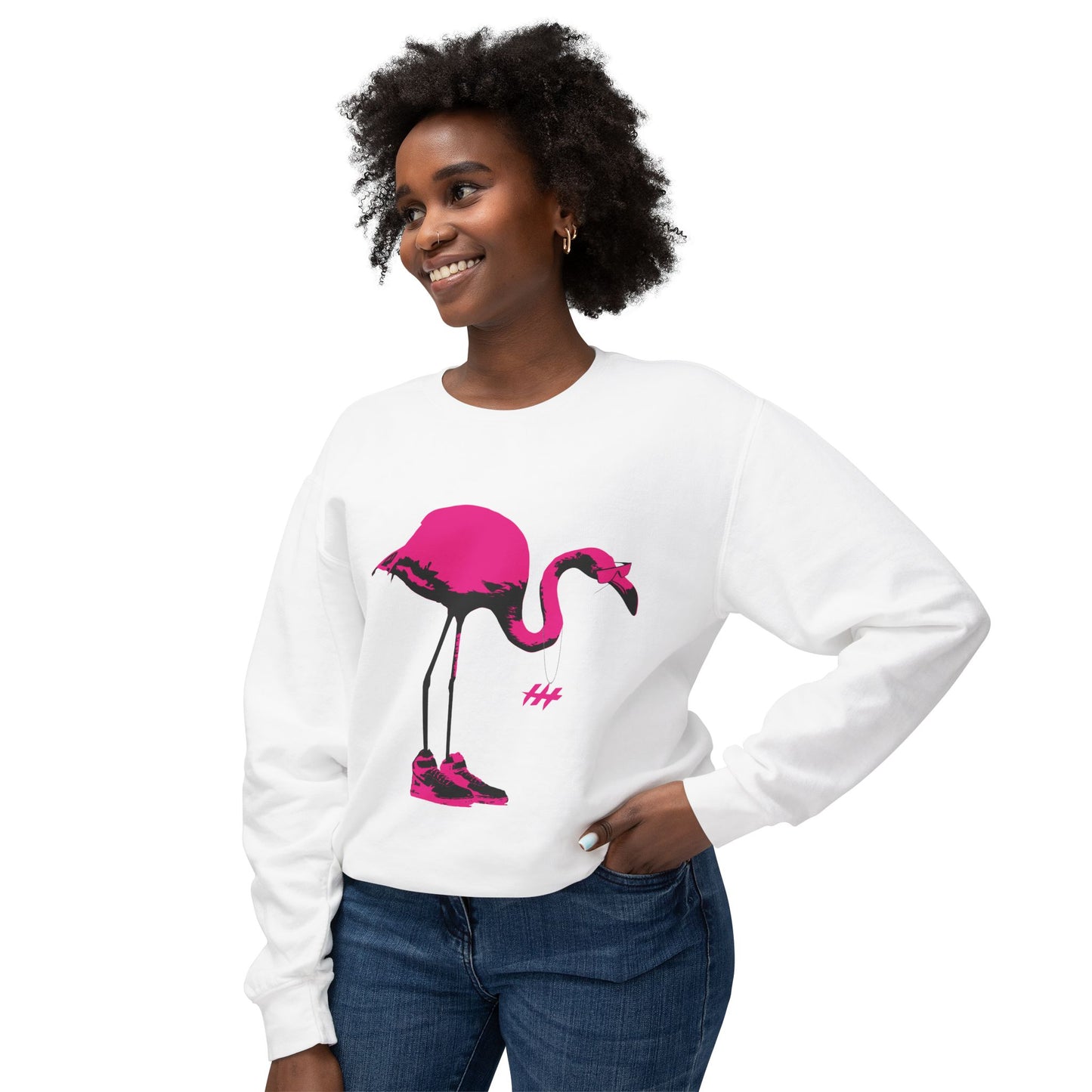 Harrison Heights' Fuego Flamingo Sweatshirt (Pink/Black)