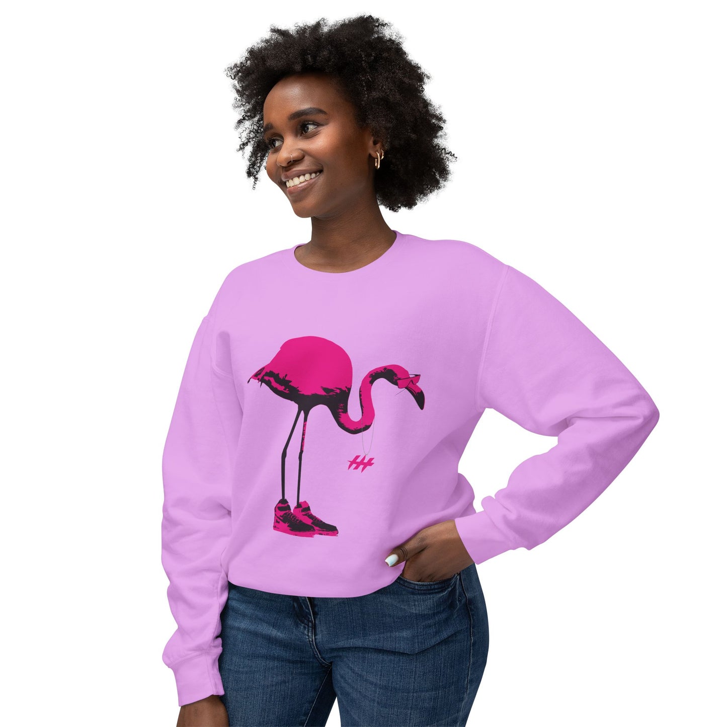 Harrison Heights' Fuego Flamingo Sweatshirt (Pink/Black)