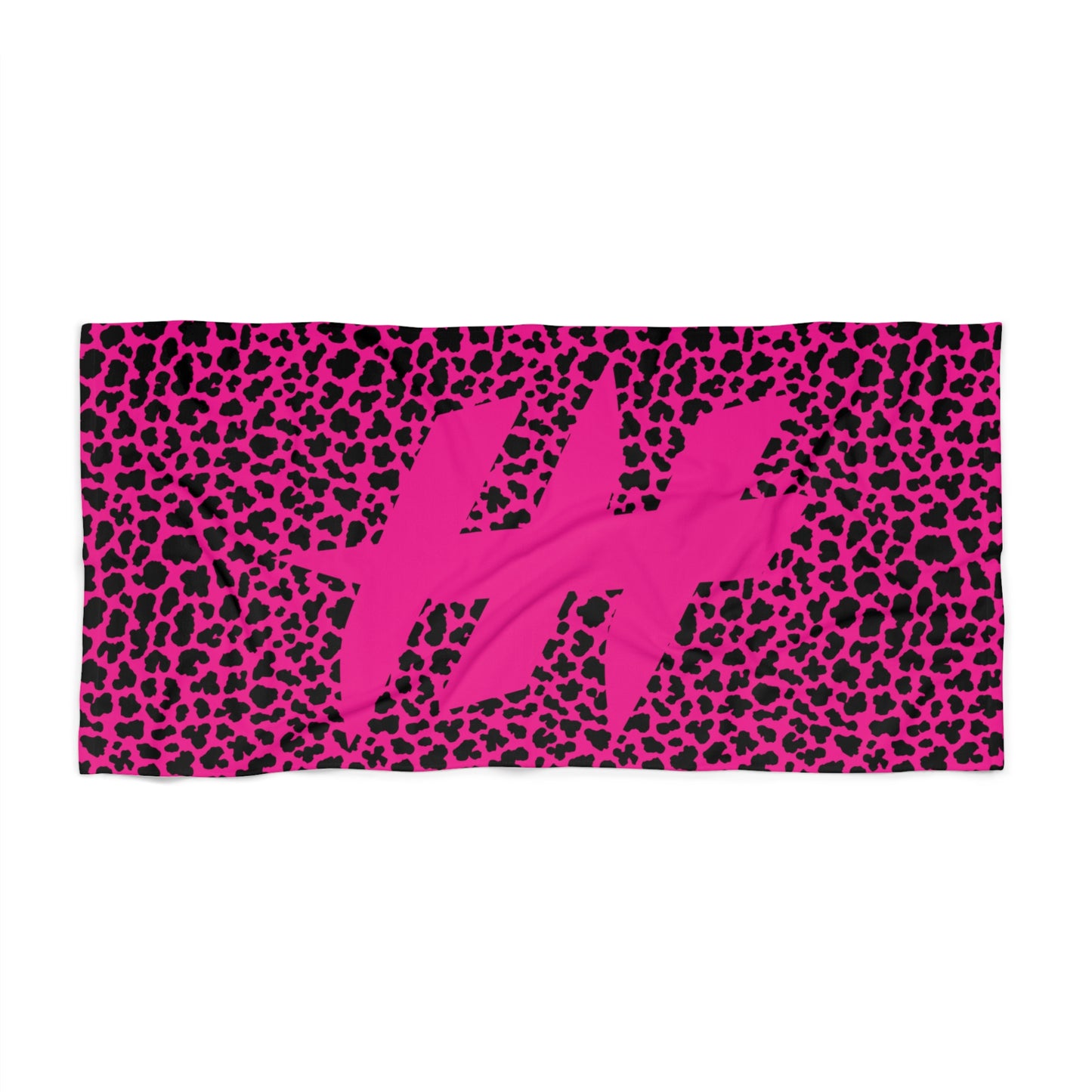 Harrison Heights' Beach Towel (Pink/Leopard)