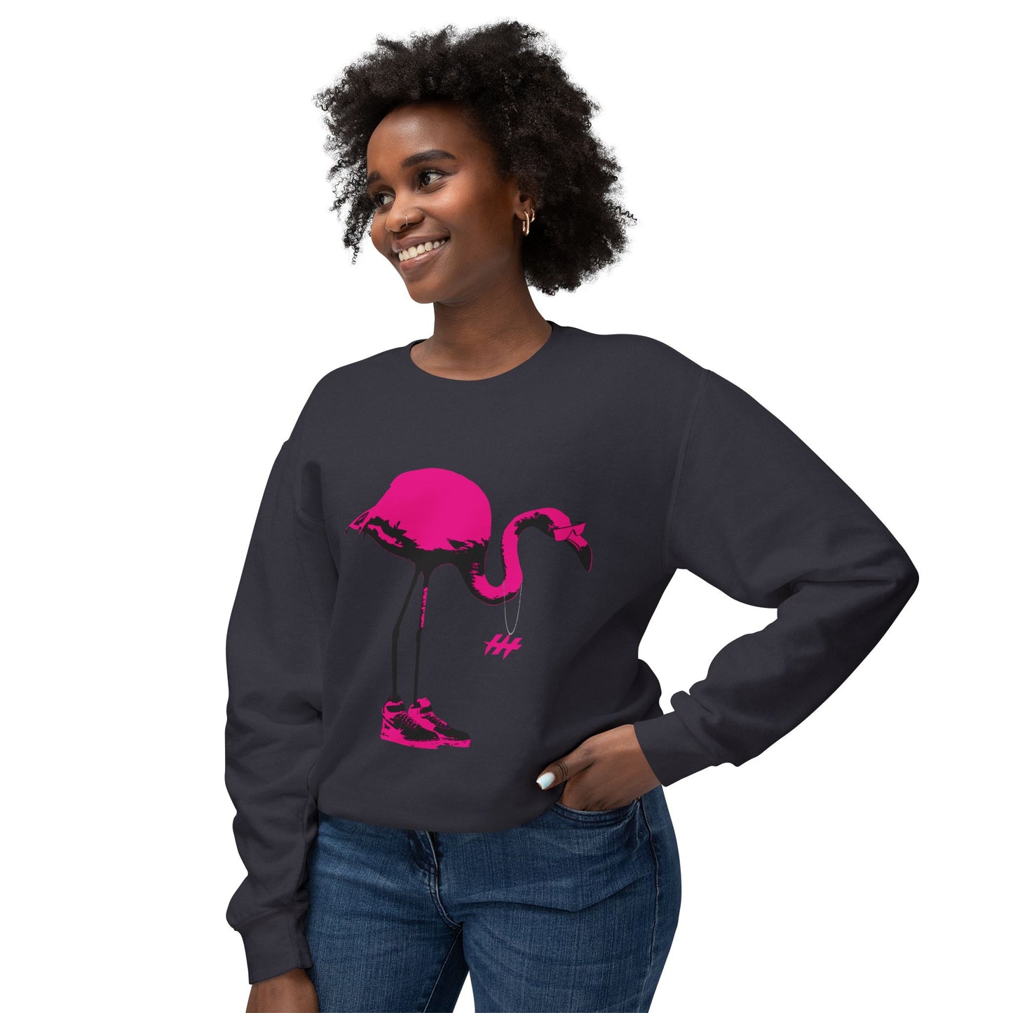 Harrison Heights' Fuego Flamingo Sweatshirt (Pink/Black)